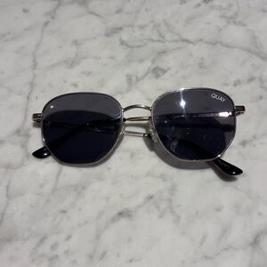 Quay Australia Big Time Sunglasses - Gold Frame / Smoke Polarized Lens